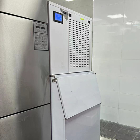 300公斤純雪花制冰機(jī)前吸風(fēng)交付浙江某海鮮姿造